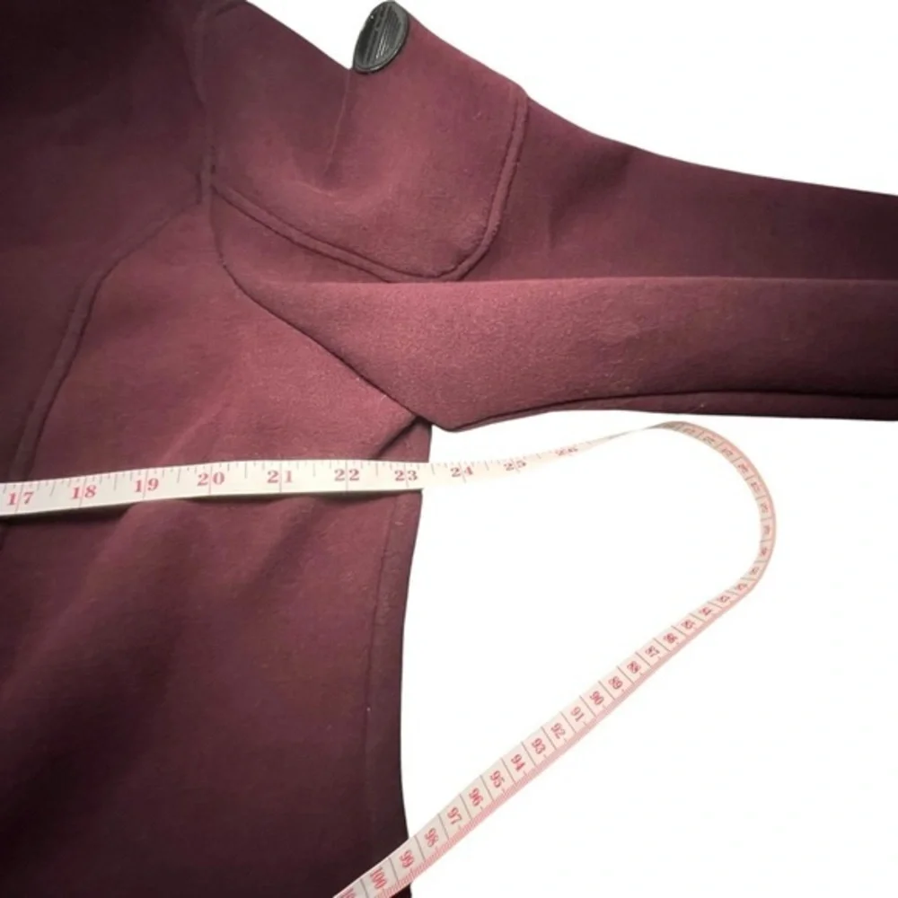 Andrew‎ Marc Scuba Knit Hooded Zip Up Jacket Women’s XXL Burgundy Removable Hood